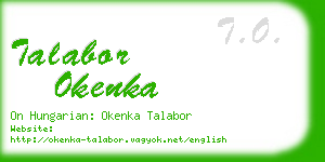 talabor okenka business card